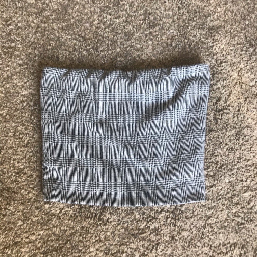 Plaid tube top